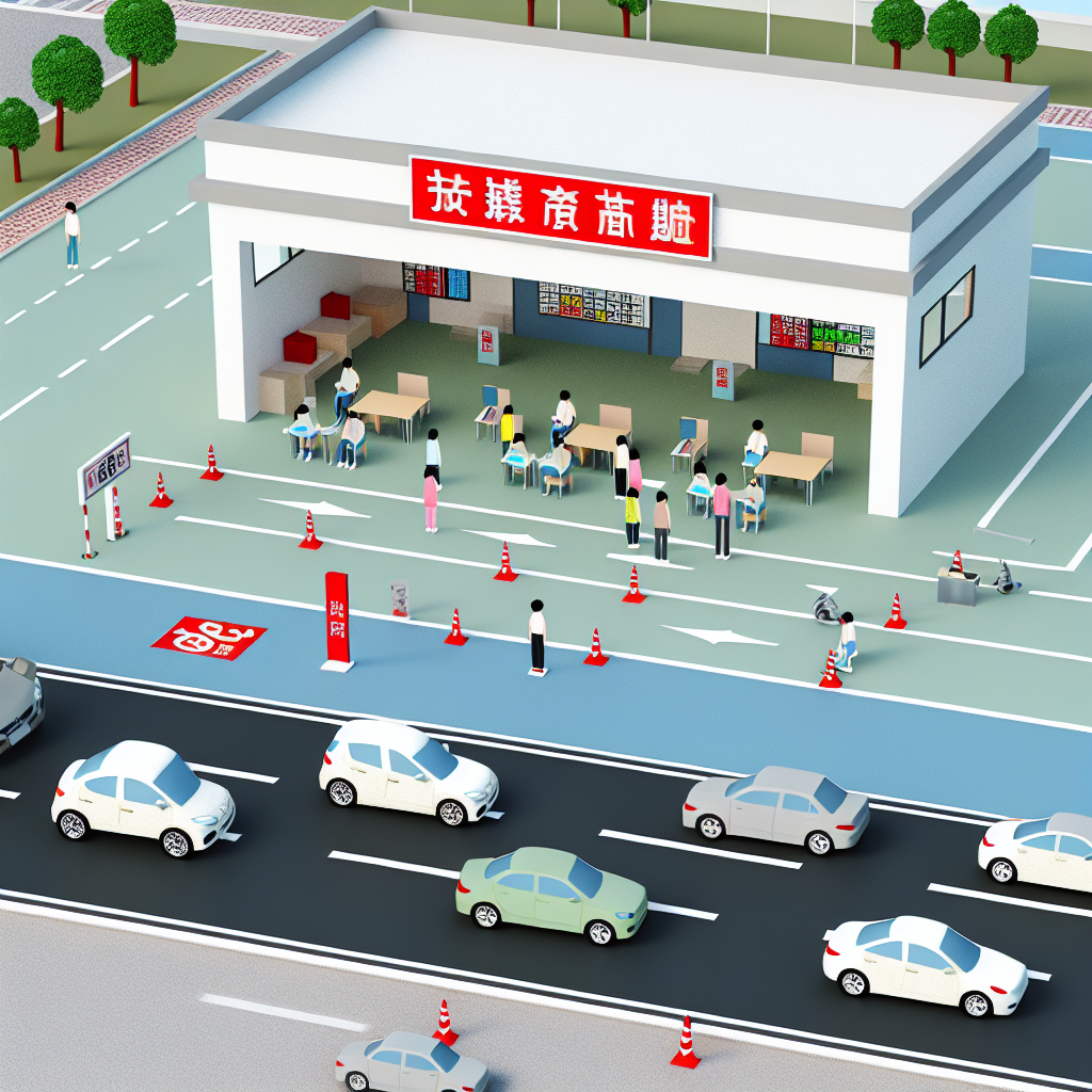 Traditional Chinese Driving Test Scenario