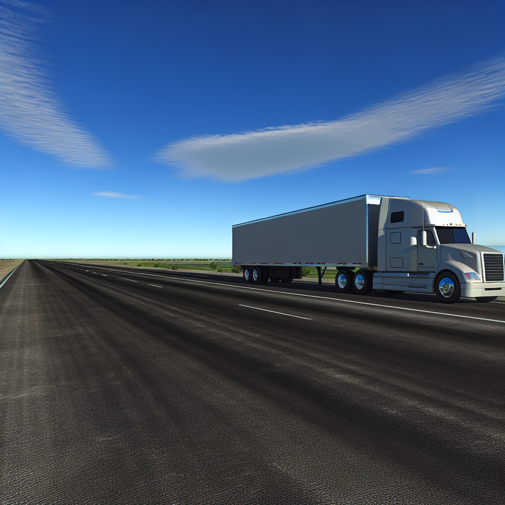 Truck Driving on Highway