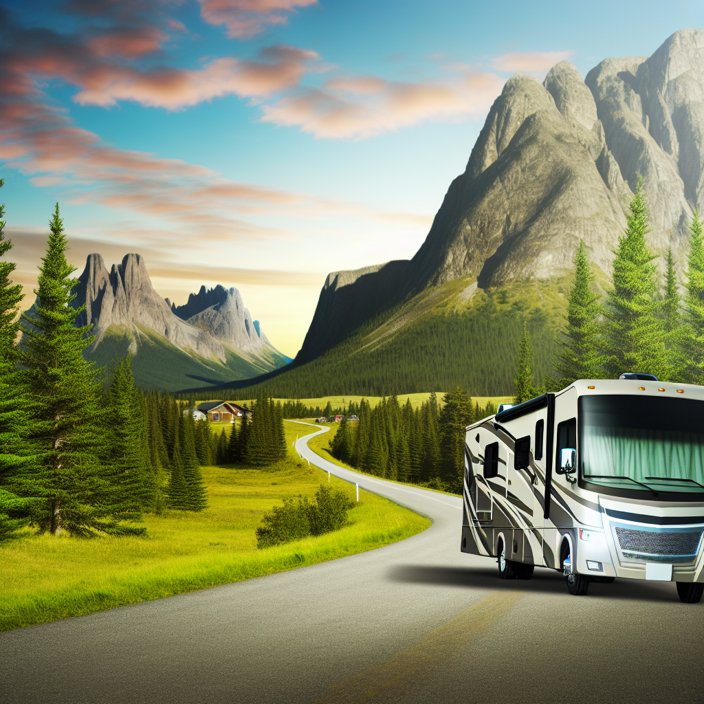 RV on a scenic road