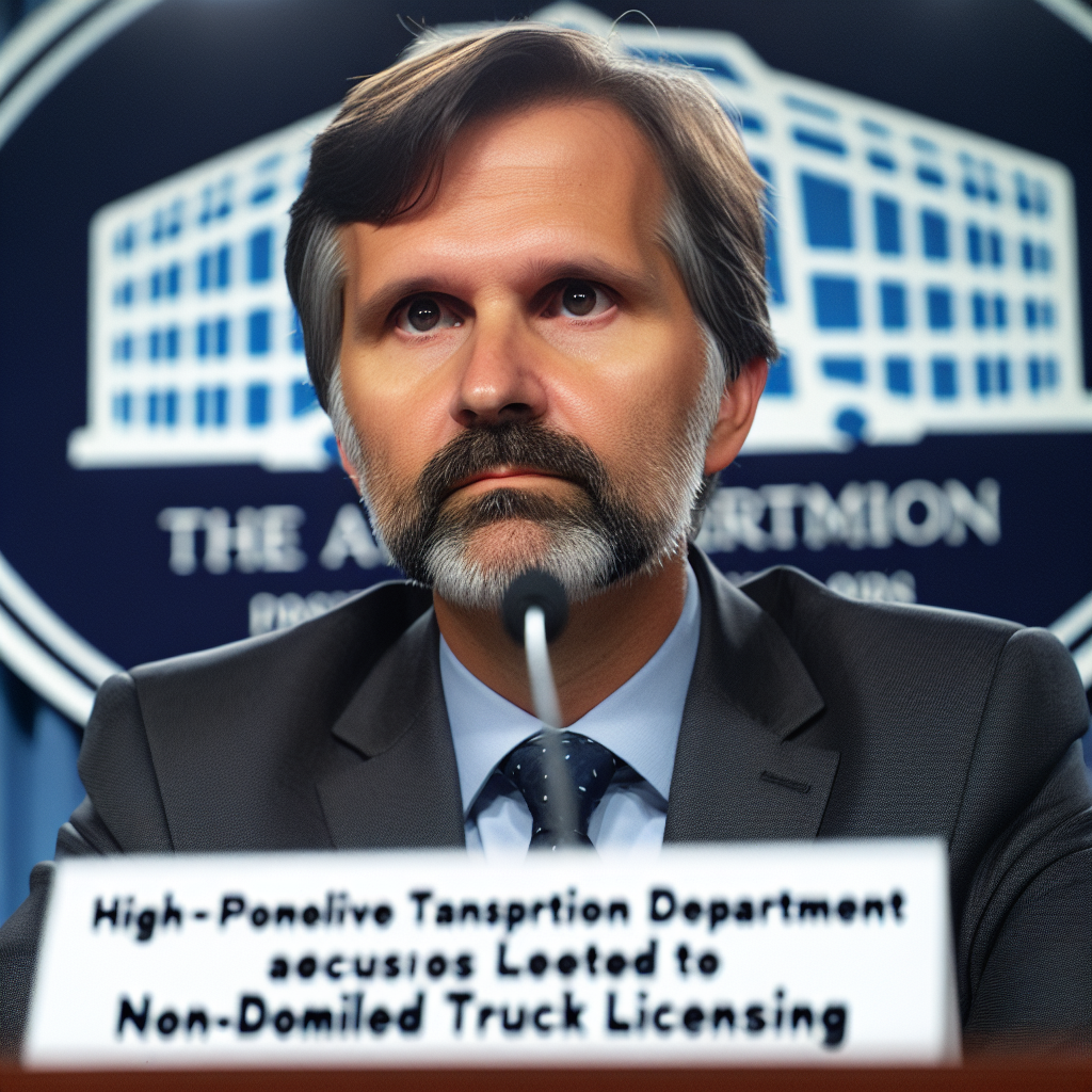 Sean P. Duffy speaking about truck safety initiatives