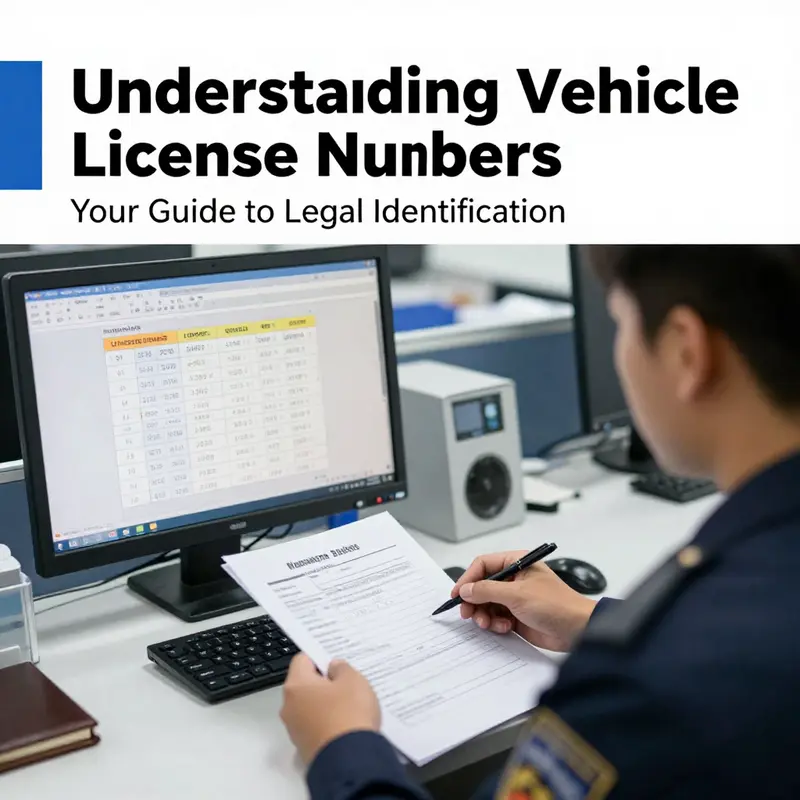 A detailed view of a vehicle license plate emphasizing its role in legal identification.