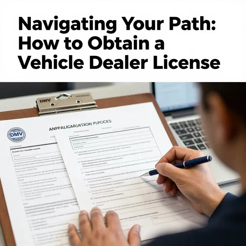 An illustration highlighting the different types of vehicle dealer licenses.