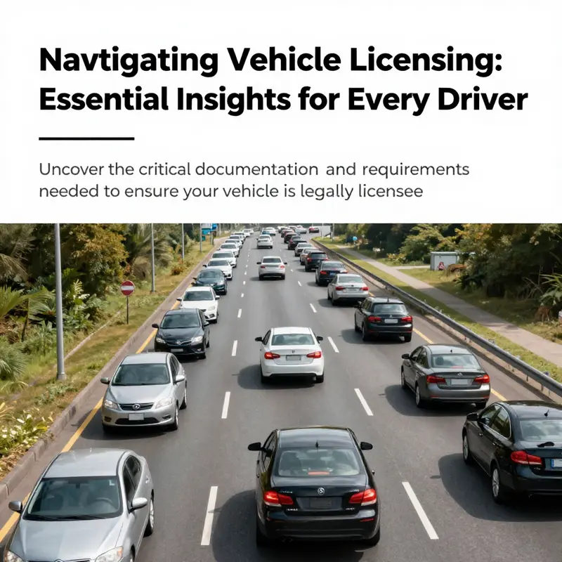 A panoramic view of a bustling road filled with vehicles, highlighting the significance of compliance in vehicle licensing.