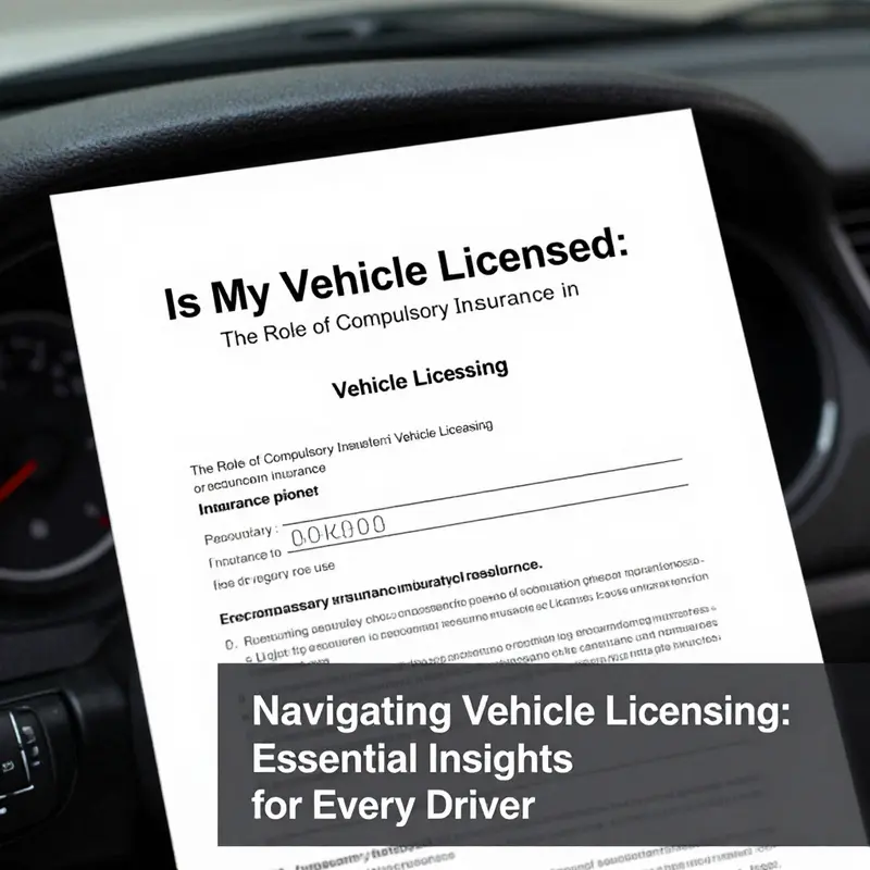 Essential documentation required for verifying vehicle licensing, including registration and insurance.