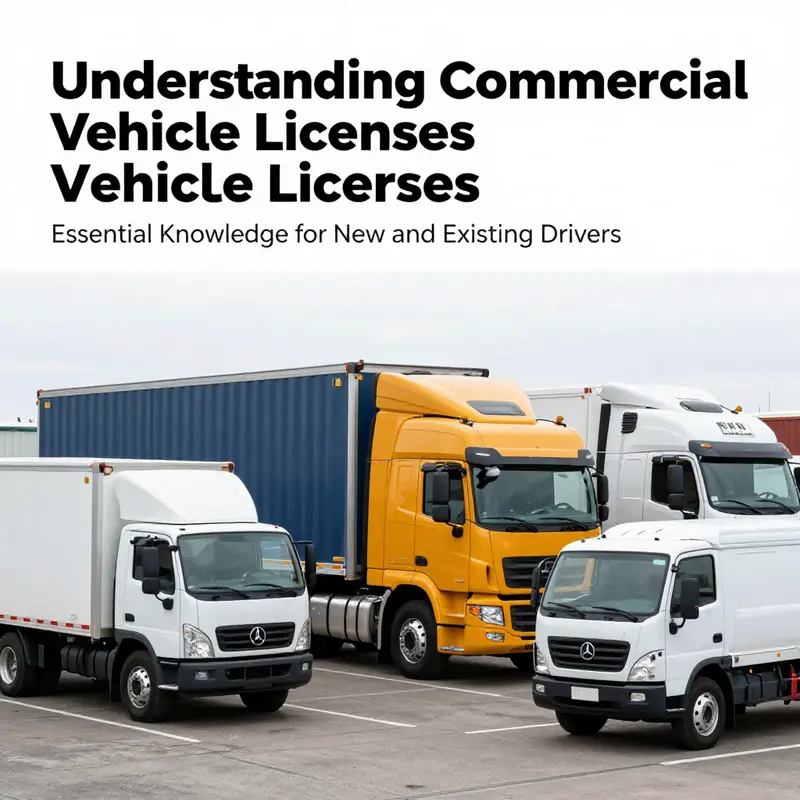 A captivating cover image featuring a selection of commercial vehicles, representing the range of vehicles covered under commercial vehicle licensing.