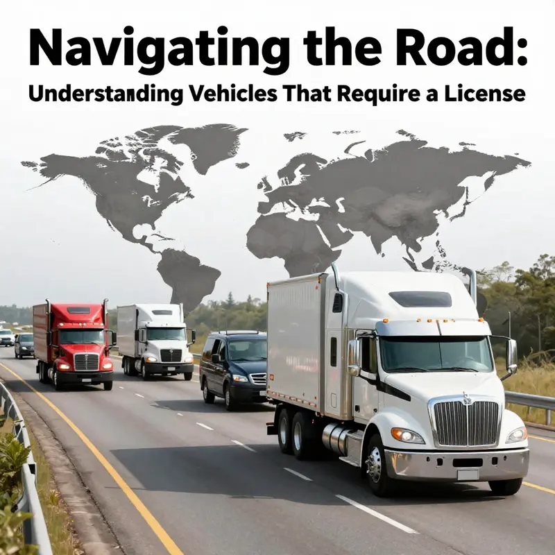 Dynamic scene of a busy highway filled with diverse commercial vehicles that require a CDL license.