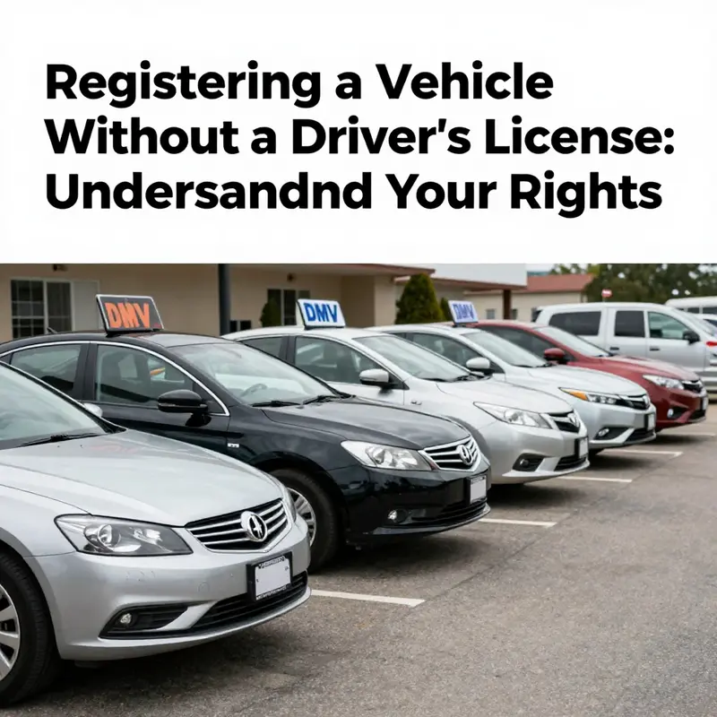 A variety of vehicles parked outside a DMV, representing the process and requirements of vehicle registration.