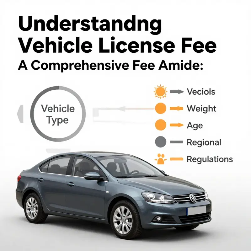 An illustrative infographic outlining the definition and purpose of vehicle license fees.