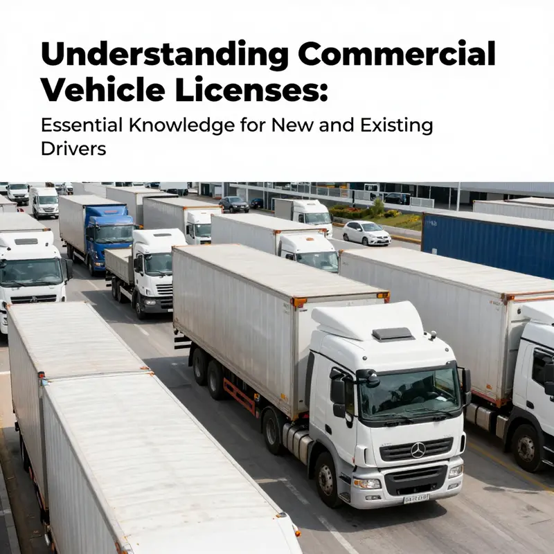 Infographic illustrating the different types of commercial vehicle licenses and their requirements.