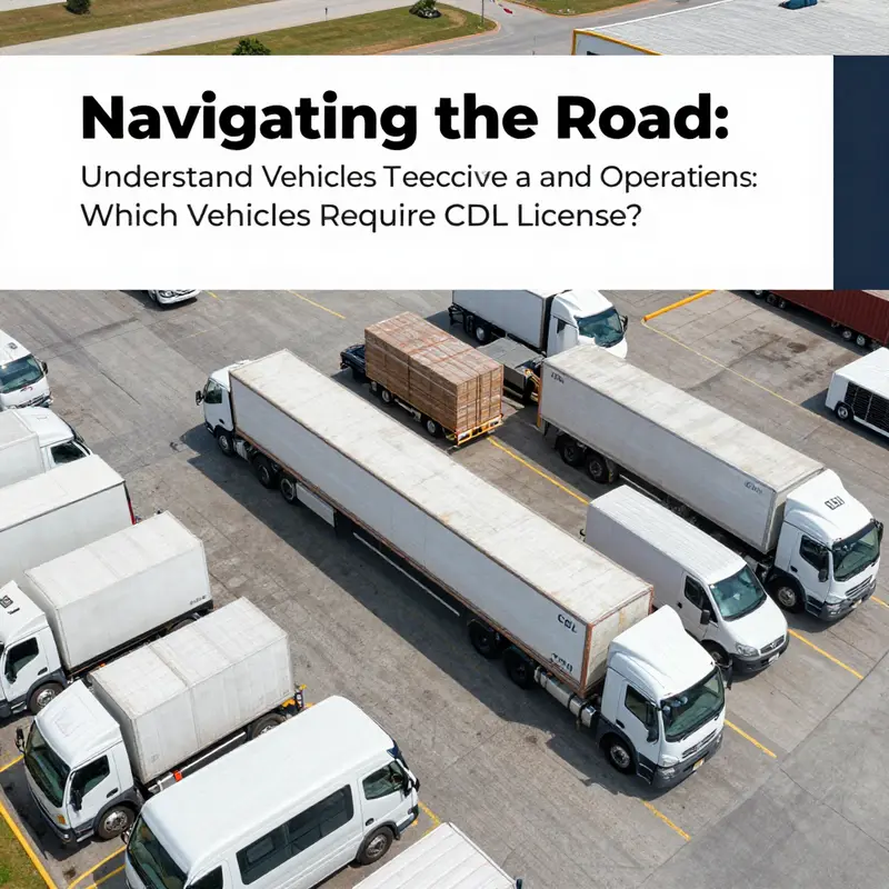 Various types of vehicles that require a CDL, illustrating the distinction between different classes of licenses.