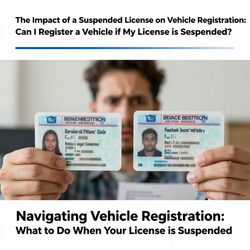 Understanding how a suspended license affects the ability to register a vehicle.