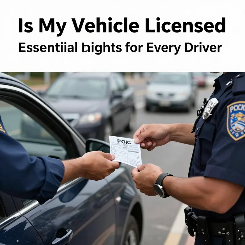 Essential documentation required for verifying vehicle licensing, including registration and insurance.