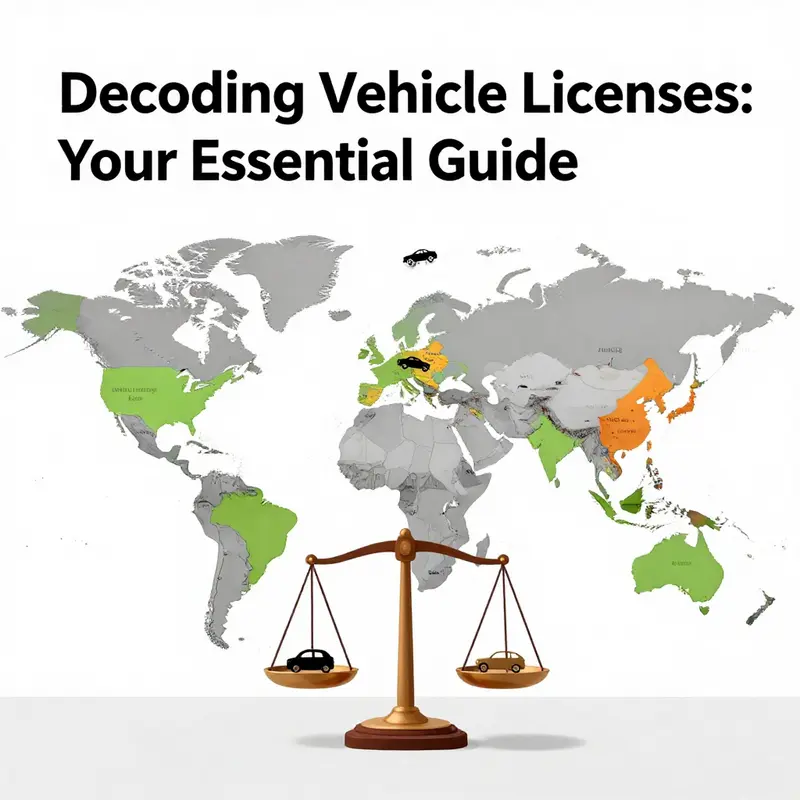 An overview of a vehicle license highlighting key details essential for vehicle operation.