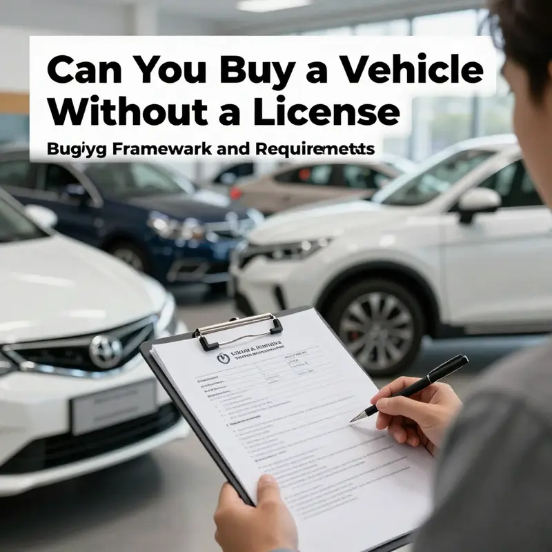 Understanding the legal framework for purchasing vehicles without a license.