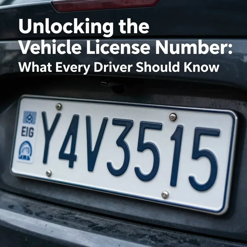 A detailed close-up of a license plate showcasing the unique alphanumeric license number.