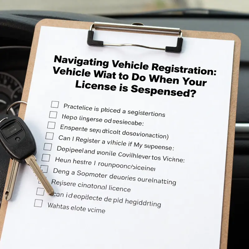 Understanding how a suspended license affects the ability to register a vehicle.