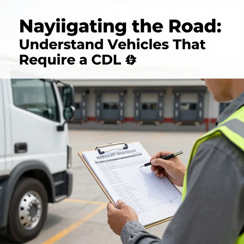 Various types of vehicles that require a CDL, illustrating the distinction between different classes of licenses.