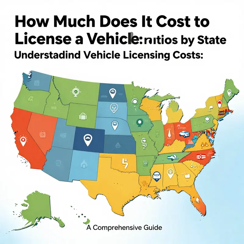An array of vehicles showcasing their registration stickers, symbolizing the diversity of licensing costs.