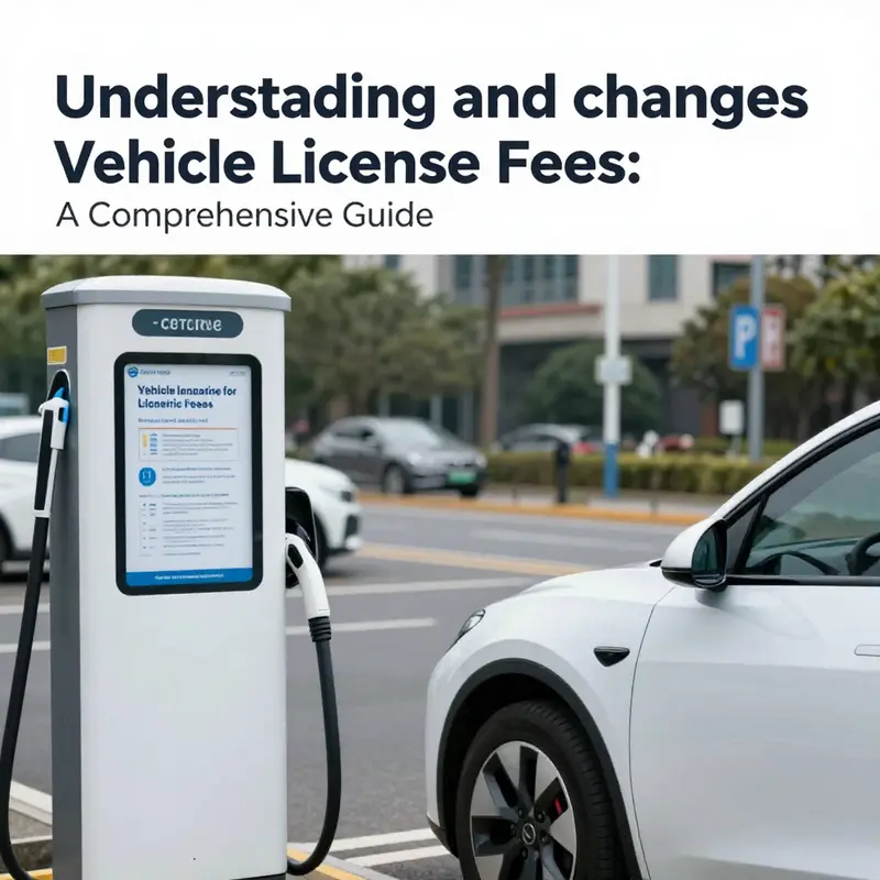 An urban scene highlighting the role of vehicle license fees in maintaining public roads.