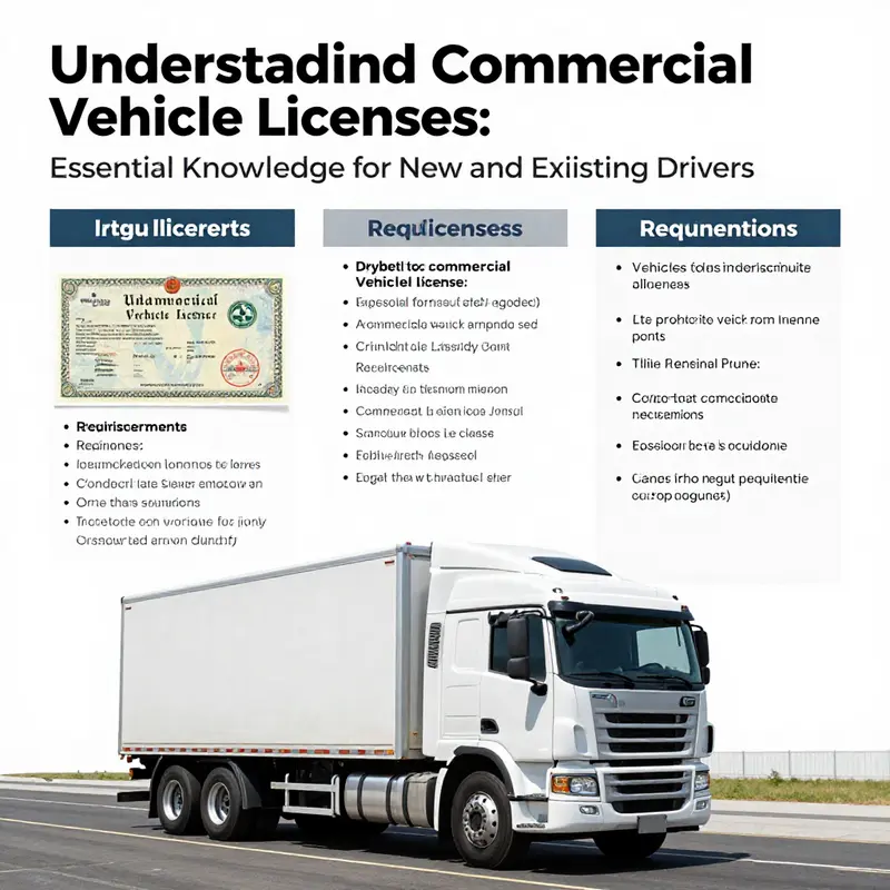 Infographic illustrating the different types of commercial vehicle licenses and their requirements.