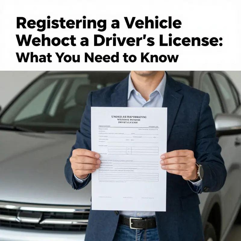 An informative overview of the registration process for vehicle ownership without a driver’s license.