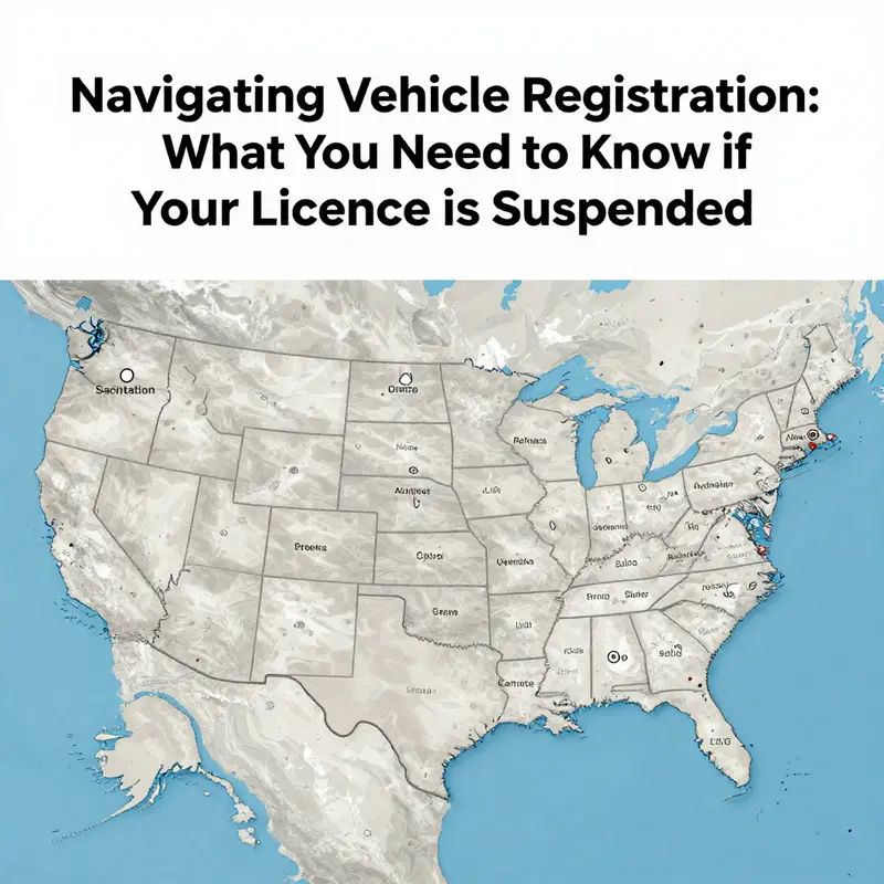 A customer at the DMV dealing with vehicle registration challenges due to a suspended license.