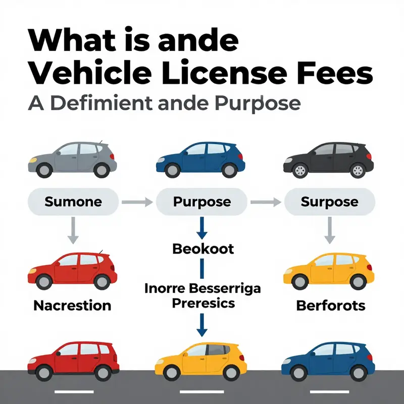 An illustrative infographic outlining the definition and purpose of vehicle license fees.