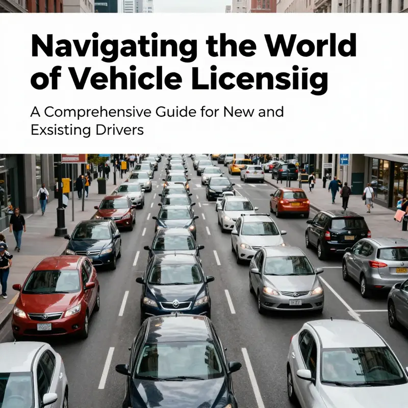 A vibrant city street filled with cars and buses, symbolizing the critical role of vehicle licensing.