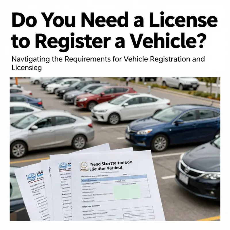 An informative image showcasing various vehicles and the registration process involved.