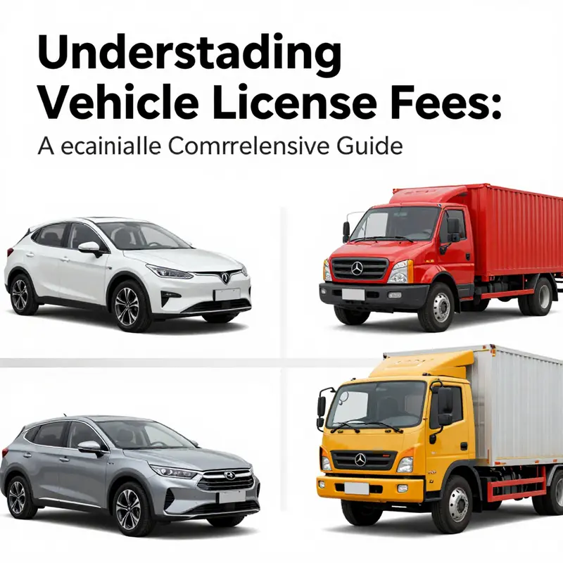 An urban scene highlighting the role of vehicle license fees in maintaining public roads.