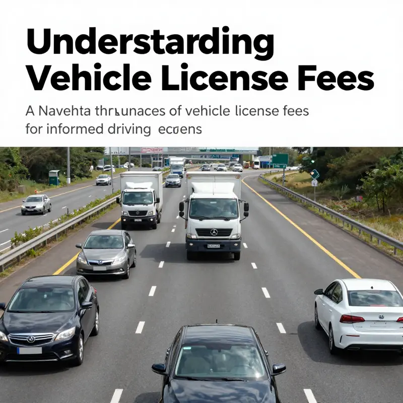 A vibrant highway showing an array of vehicles, symbolizing the themes of vehicle license fees.