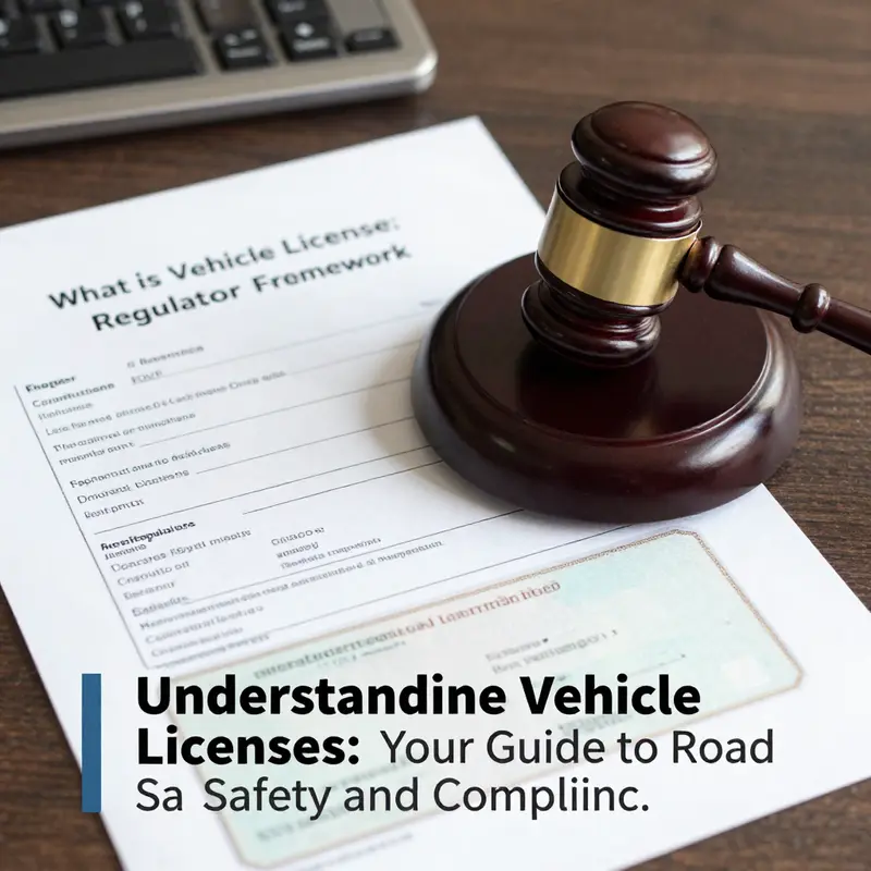 A detailed view of a vehicle license highlighting its critical role in vehicle safety and legality.