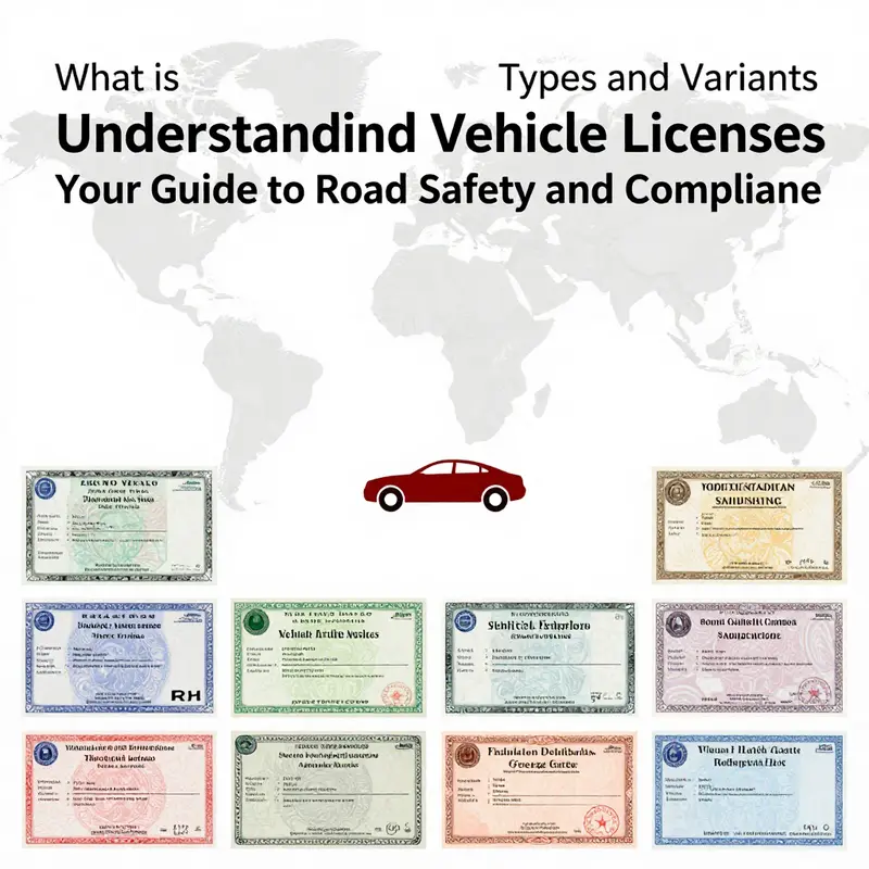 A detailed view of a vehicle license highlighting its critical role in vehicle safety and legality.
