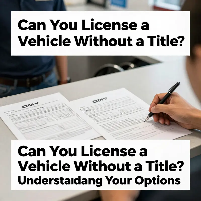 A vehicle title, essential for proving ownership and required for licensing and registration.