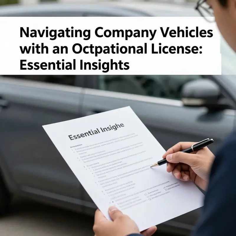 Understanding the implications of using an occupational license for driving company vehicles.