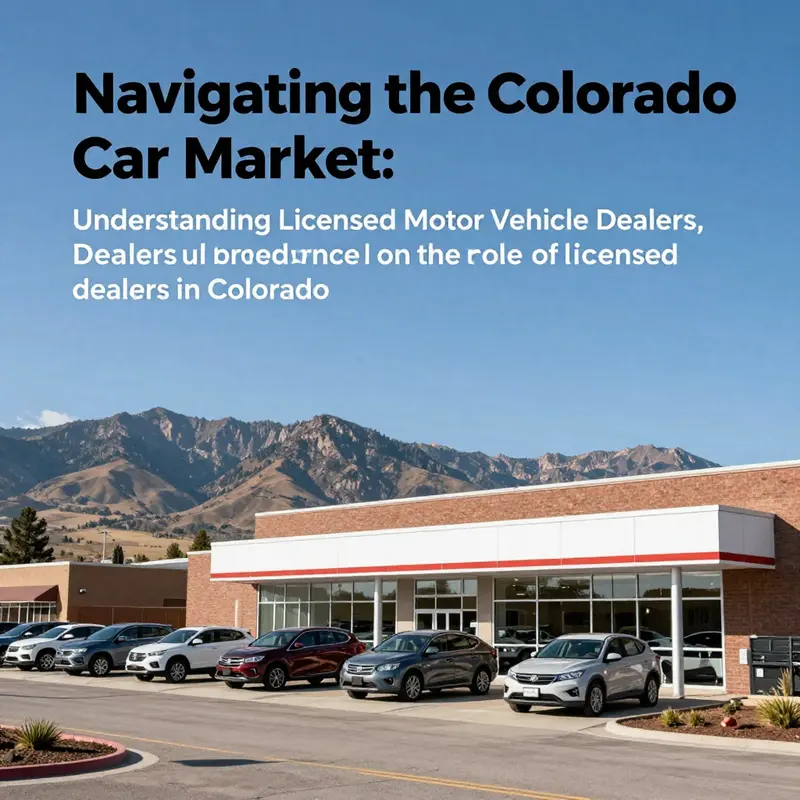 A scenic view of a Colorado auto dealership, illustrating the essence of licensed motor vehicle dealers.