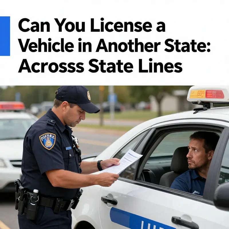 Illustration of residency requirements essential for licensing a vehicle in another state.