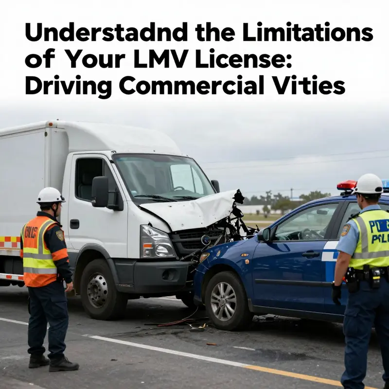 Illustration comparing a personal vehicle and commercial truck, highlighting the difference in licensing requirements.