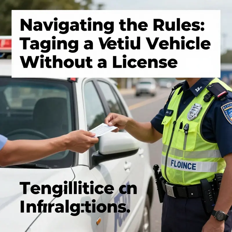 Understanding the legal ramifications of tagging a vehicle without a valid license.