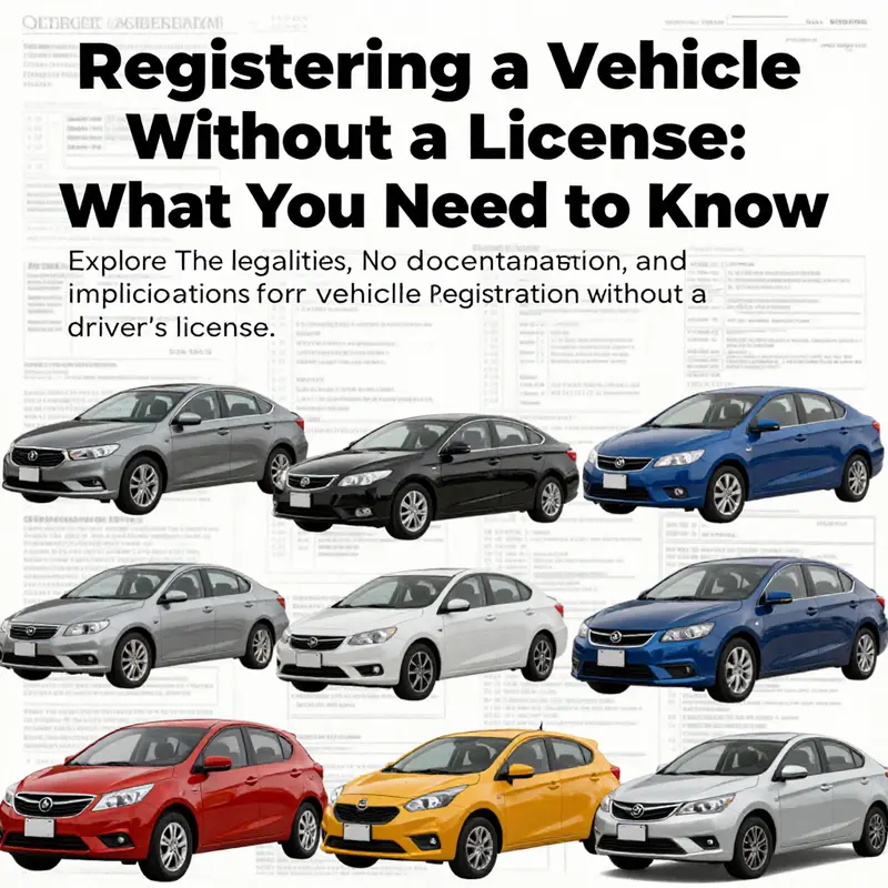 A visual representation of vehicle registration laws and documentation.