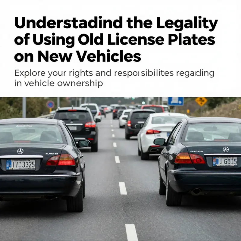 A busy highway scene with multiple vehicles, emphasizing the legal aspects of license plates.