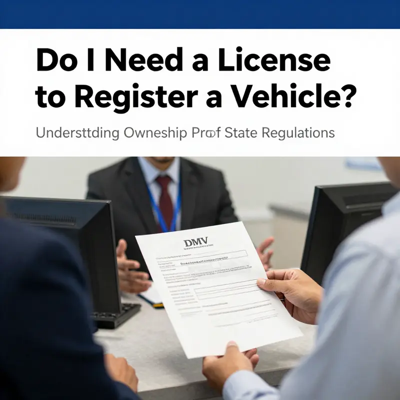 A customer presenting ownership documents at the DMV to register a vehicle.