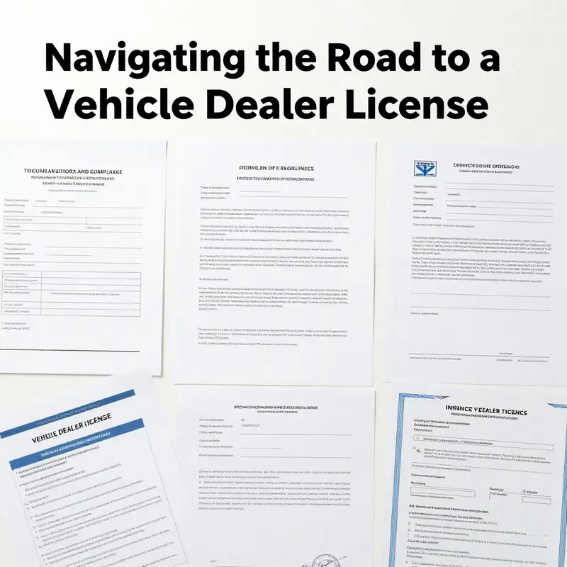 An illustration summarizing the various types of dealer licenses available.