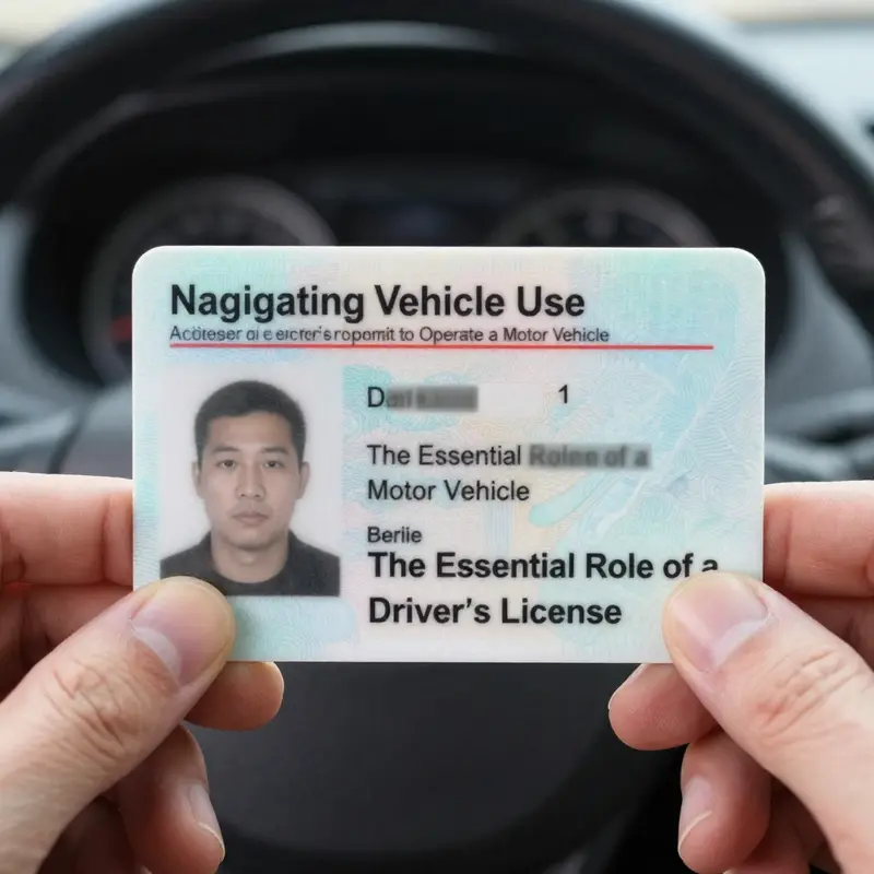 A driver’s license displaying essential details showcasing its role as a crucial permit for operating a motor vehicle.