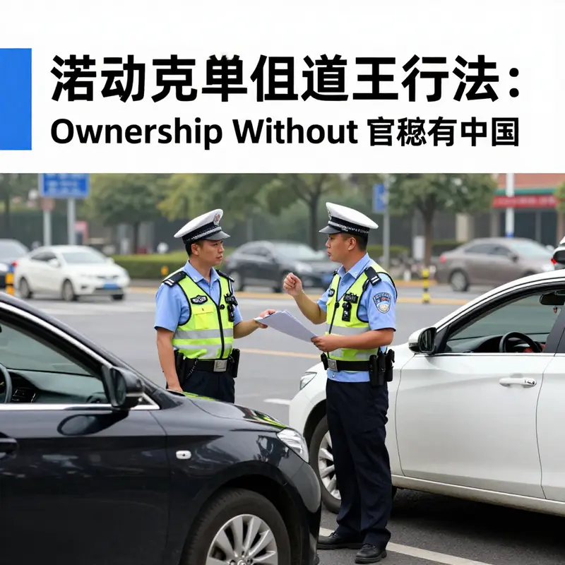 A closer look at the required documents for vehicle registration in China, highlighting the absence of a driver’s license.