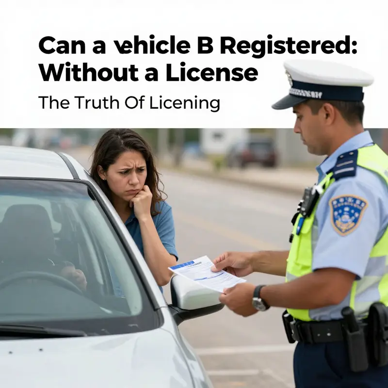 An individual reviewing documents focused on vehicle registration laws.