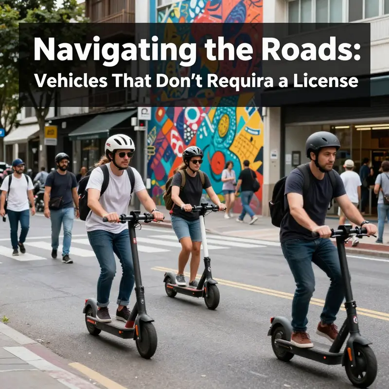 A vibrant park scene illustrating various non-motorized vehicles such as bicycles and rollerblades.