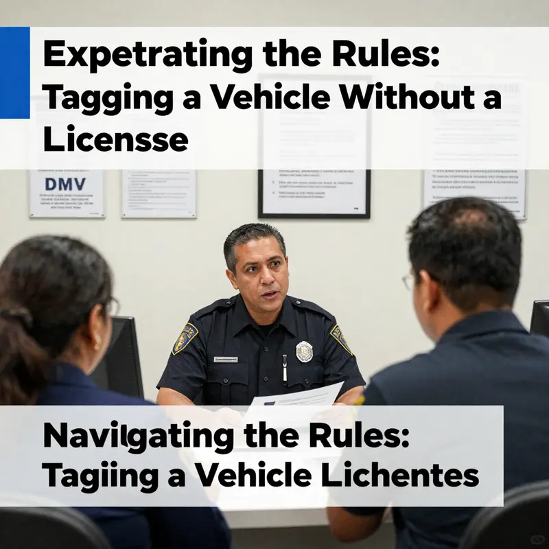 Understanding the legal ramifications of tagging a vehicle without a valid license.