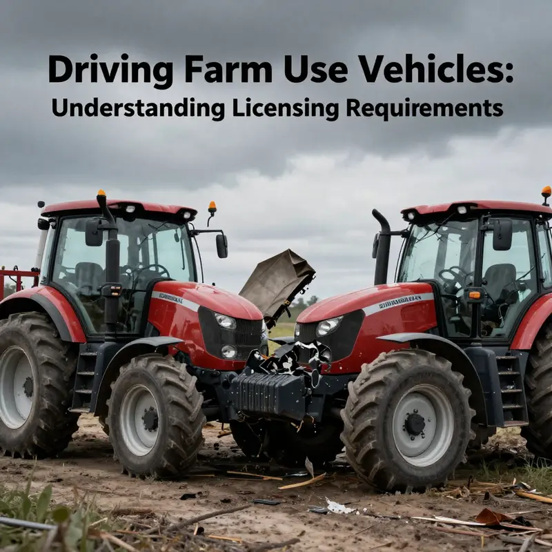 A low-speed agricultural transporter parked in a farmland area, representing farm-use vehicles.