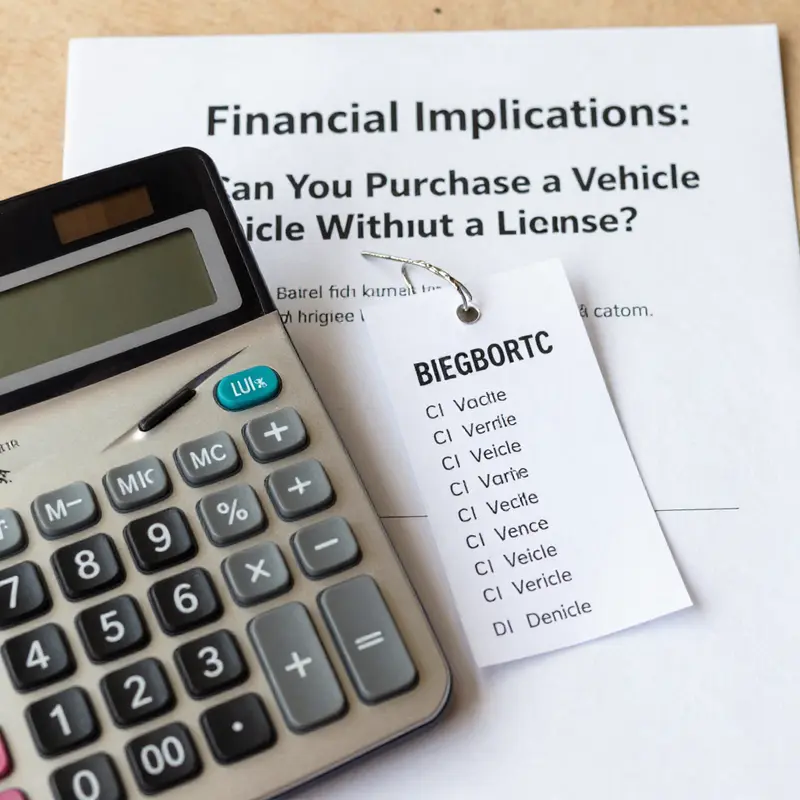 Understanding the legal context of buying a vehicle without a driver’s license.